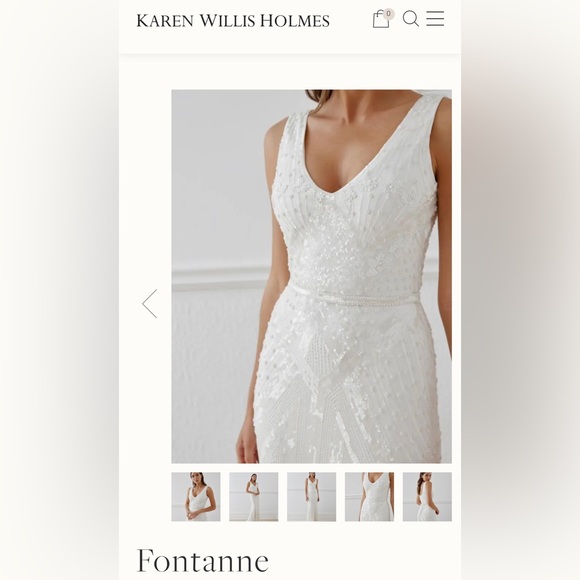 Karen Willis Holmes Fontanne wedding gown size AU 10 / US 6 - Picture 5 of 13